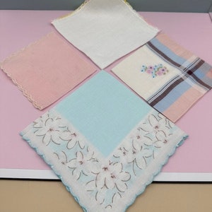 Set of 4 Beautiful Vintage Handkerchiefs