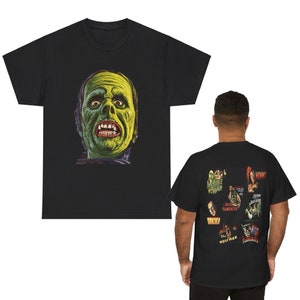 The Phantom of the Opera Tee, Universal Monsters Front & Back, Dracula, Creature from the Black Lagoon, Frankenstein, Lon Chaney