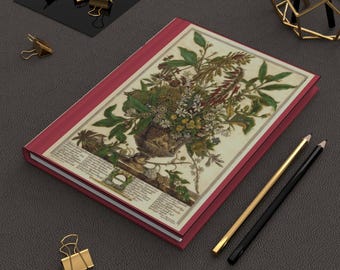 January, The Twelve Months of Flowers Robert Furber, Pieter Casteels Engravings Hardcover Journal Matte Diary Gift
