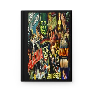 Universal Monsters Hardcover Journal, Famous Monsters, Wolf Man, Frankenstein, Dracula, The Bride, The Mummy, The Creature, Great Gift