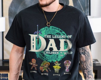 Custom The Legend Of Dad Personalized Shirt, Tears Of The Kingdom, Best Dad Ever, Father's Day Gift For Dad, Breath Of The Wild, Gamer Shirt
