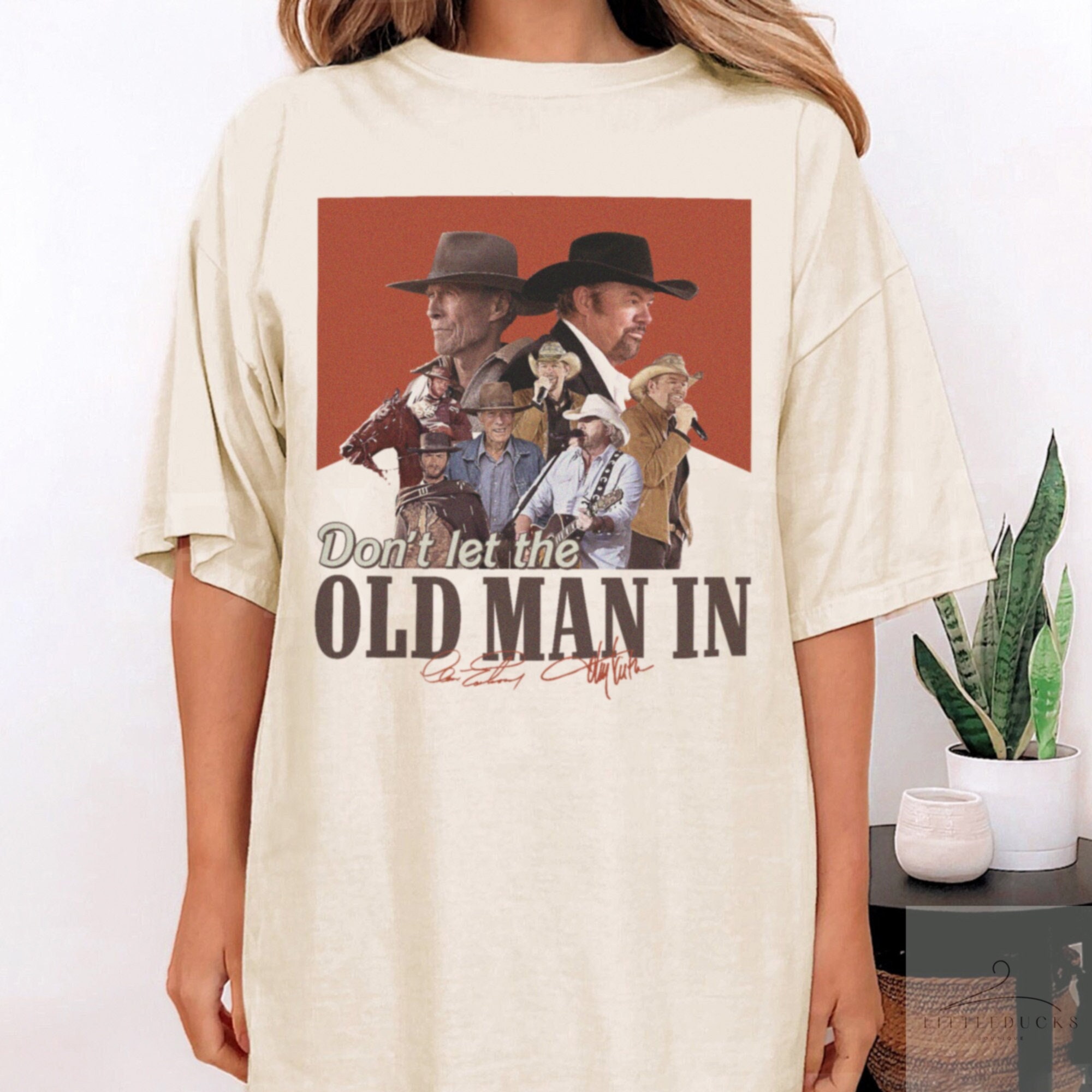 Dont let the old man in Clint Eastwood and Toby Keith Shirt, Memorial Shirt