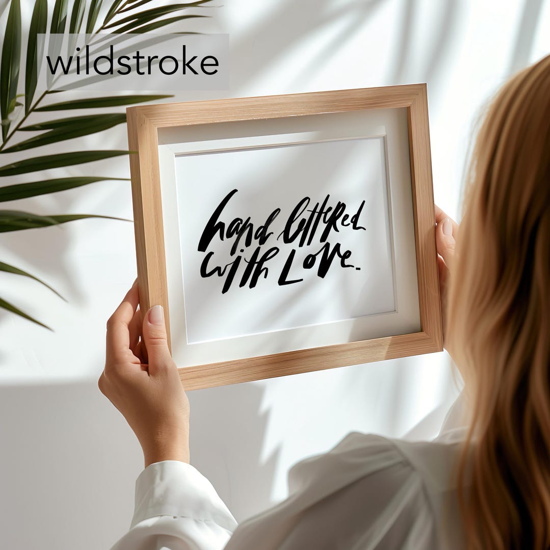Custom Quote Hand Lettering | Modern Calligraphy Wall Art | Digital ...