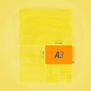 May include: A3 size paper, 16.5 inches by 11.7 inches, with the text "This product is" printed on the right side of the paper.
