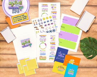 Printable Self-Discovery Kit — Worksheets, Affirmation Cards & Creative Play for Personal Growth, Gift for Friends