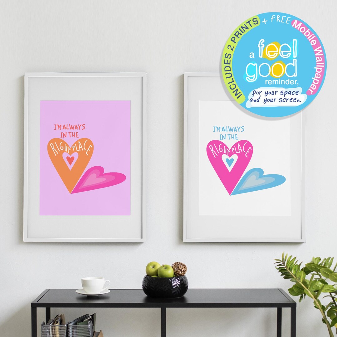 Printable Wall Art Set of 2 – Affirmation Prints, Positive Quote ...
