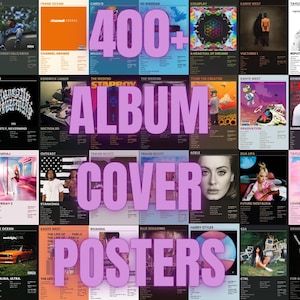 400+ Musikalbum Cover Poster - Album Art Prints, Alben Digitaler Download, Musik Poster Sammlung, Album Cover Wand Kit