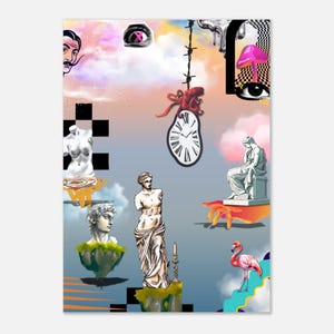 Surrealist Digital Print | Dalí Style Dream Collage | Modern Classic Art |
