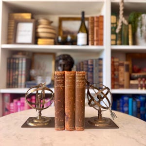 RARO set di libri antichi di Thomas H Huxley, pubblicato nel 1896 - Splendide edizioni con copertina rigida marmorizzata - Metodo e risultati, il posto dell'uomo nella natura