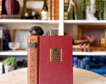 The Forsyte Saga by John Galsworthy - Vintage Hardcover w/Gilt Lettering, Published 1934
