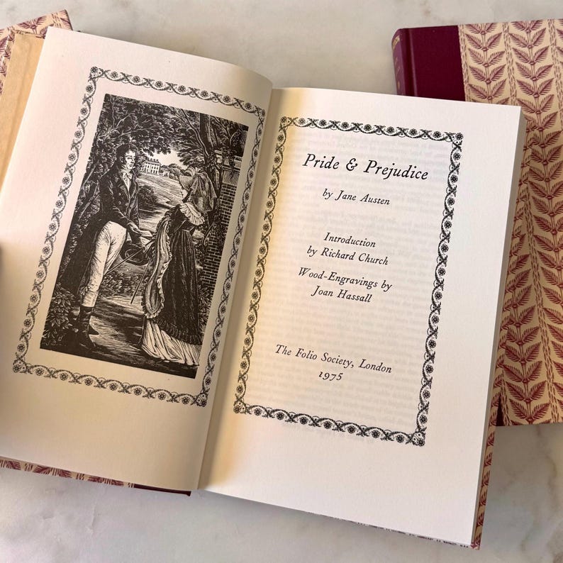 Vintage Jane Austen Folio Society Box Set - Emma, Pride and Prejudice ...
