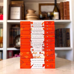 COMPLETE SET Penguin Classics Orange - 12 Out of Print Special Collector’s Edition Paperbacks w/ French Flaps & Deckled Edges - East of Eden