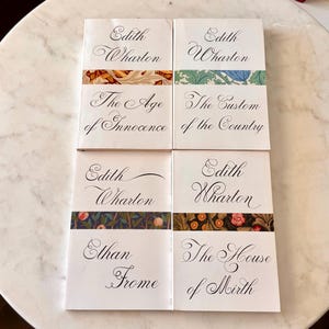 Set of 4 Edith Wharton Vintage Paperbacks - Penguin Random House - The Age of Innocence, The House of Mirth, The Custom of the Country