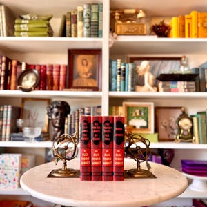 OUT OF PRINT Set of 4 Vintage Collier Editions by Alice Tussaud Hobart | Printed 1933-1945 | Gorgeous, Leatherbound Hardcovers w/ Embossing