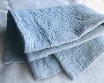Vintage Linea Casa Italian Cotton Pillow Sham Blue