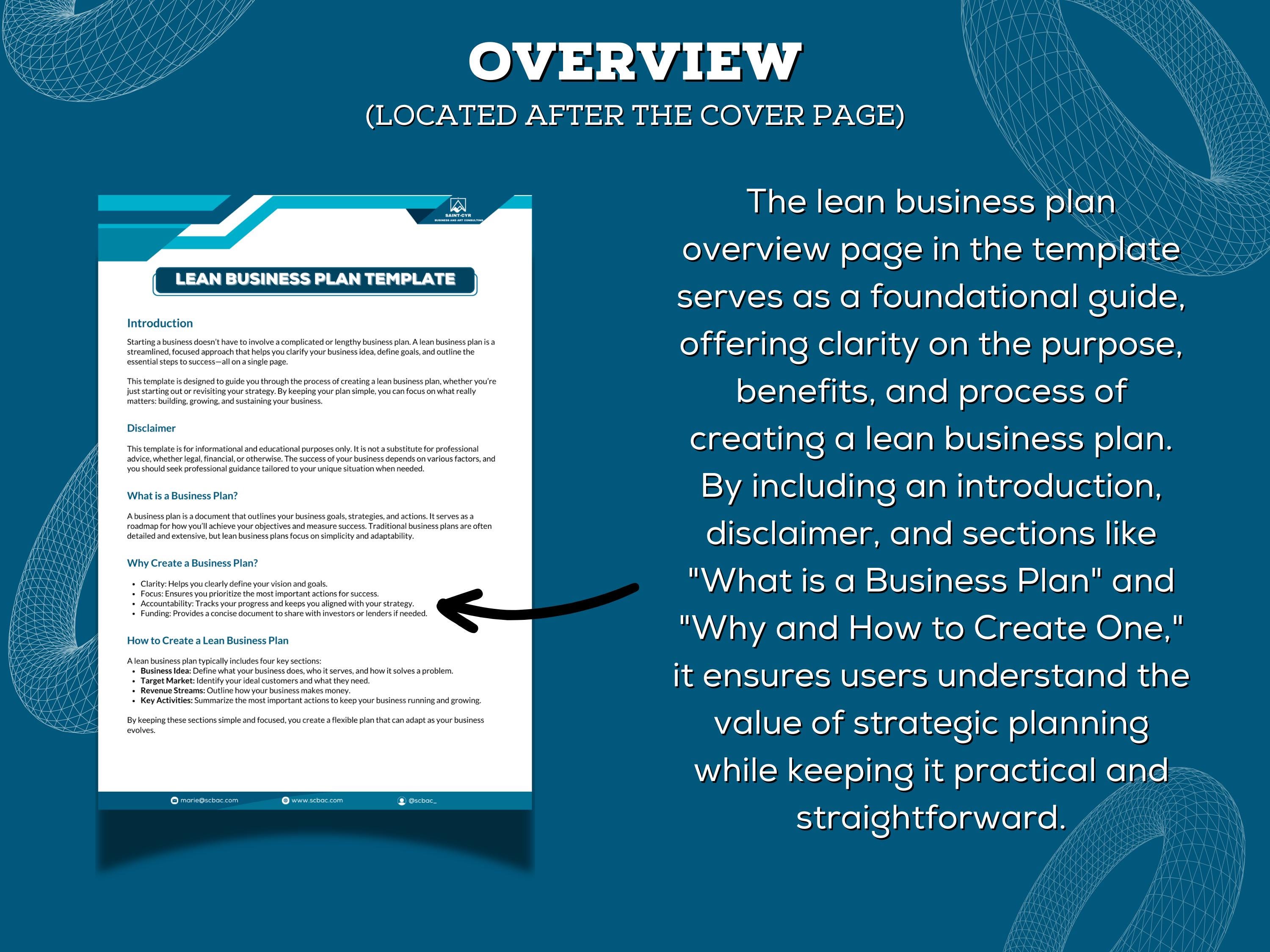 Lean Business Plan Template - Etsy