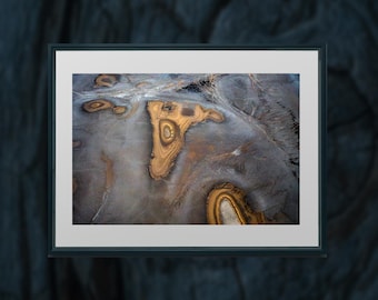 Tierra abstracta – Impresión artística de paisaje aéreo islandés