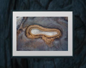 Tierra abstracta: impresión artística de paisaje aéreo islandés.