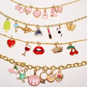 Build Your Own Charm Necklace  Custom charm necklace Create Your Own Charm Necklace diy chunky statement necklace