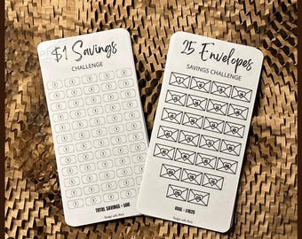 SAVINGS CHALLENGE TRACKERS | A6 | Vellum | Choose your Challenge | Cash Budgeting | Savings Challenge |Reusable | Dave Ramsey| Matte | Gloss