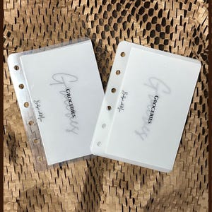 CUSTOM | A7 | Plain Design | Horizontal Cash Envelopes | Money Envelope System | Sinking Funds | Vellum | Gloss | Matte
