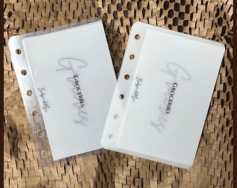 CUSTOM | A7 | Plain Design | Horizontal Cash Envelopes | Money Envelope System | Sinking Funds | Vellum | Gloss | Matte