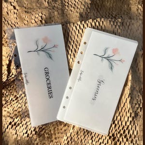 CUSTOM | A6 | Minimalist Plant Coloured | Horizontal Cash Envelopes | Money Envelope System | Sinking Funds | Vellum | Gloss | Matte