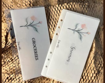 CUSTOM | A6 | Minimalist Plant Coloured | Horizontal Cash Envelopes | Money Envelope System | Sinking Funds | Vellum | Gloss | Matte