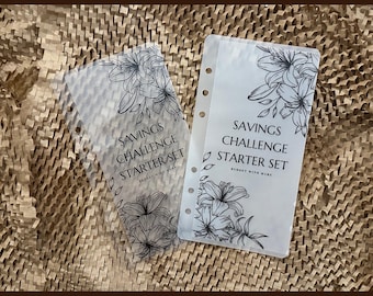 Savings Challenge Starter Set 1 | Vellum Cash Envelopes | Budget Envelopes | Cash Stuffing | Sinking Funds | Minimalist | A6 | MATTE |GLOSS