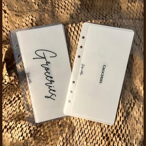 CUSTOM | A6 | Plain Design | Horizontal Cash Envelopes | Money Envelope System | Sinking Funds | Vellum | Gloss | Matte
