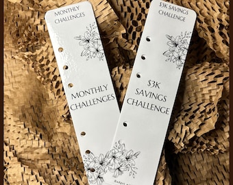 A6 Bookmarks | Budget Binder Divider| Budget Bookmark | Dashboard | Page Marker | Planner Divider | Minimal | Floral | Pastel | Tabs