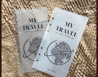 My Travel Savings Challenge Bundle | Vellum Cash Envelopes| Budget Envelopes | Savings Challenge| Cash Stuffing | Dave Ramsey | Travel Fund