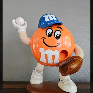 Collectable, Toy, M&M, Baseball, Vintage, Orange,