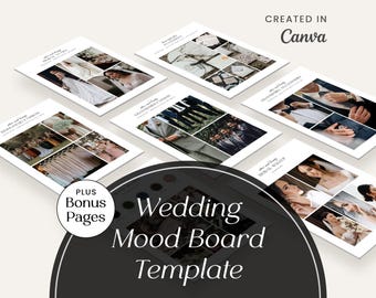 Editable Wedding Mood Board Template • Canva Vision Board (Digital Download)