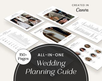 150+ Page Wedding Planning Guide • Canva Template
