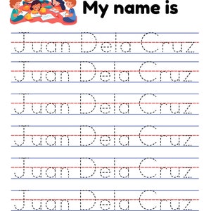 Libro di scrittura per bambini: personalizza il tracciamento del nome, impara a scrivere tracciando linee, alfabeto, nomi, numeri da 1 a 20, mesi e forme.