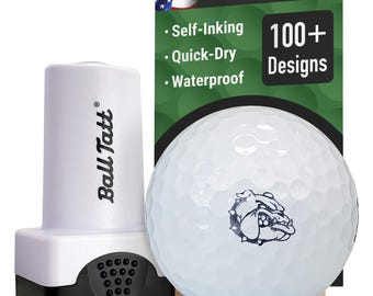 Ball Tatt - Marine Bulldog Golf Ball Stamp, Golf Ball Stamper, Self-Inking Golf Ball Marker Stamp, Waterproof, Golfer Gift for Men & Women