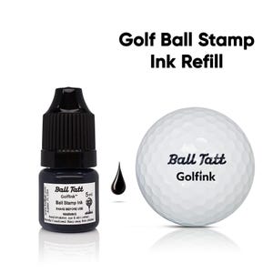 Ball Tatt Golfink™ Golf Ball Stamper Ink Refill Bottle - Premium Waterproof, Indelible, Fade-Resistant Ink, 5ml