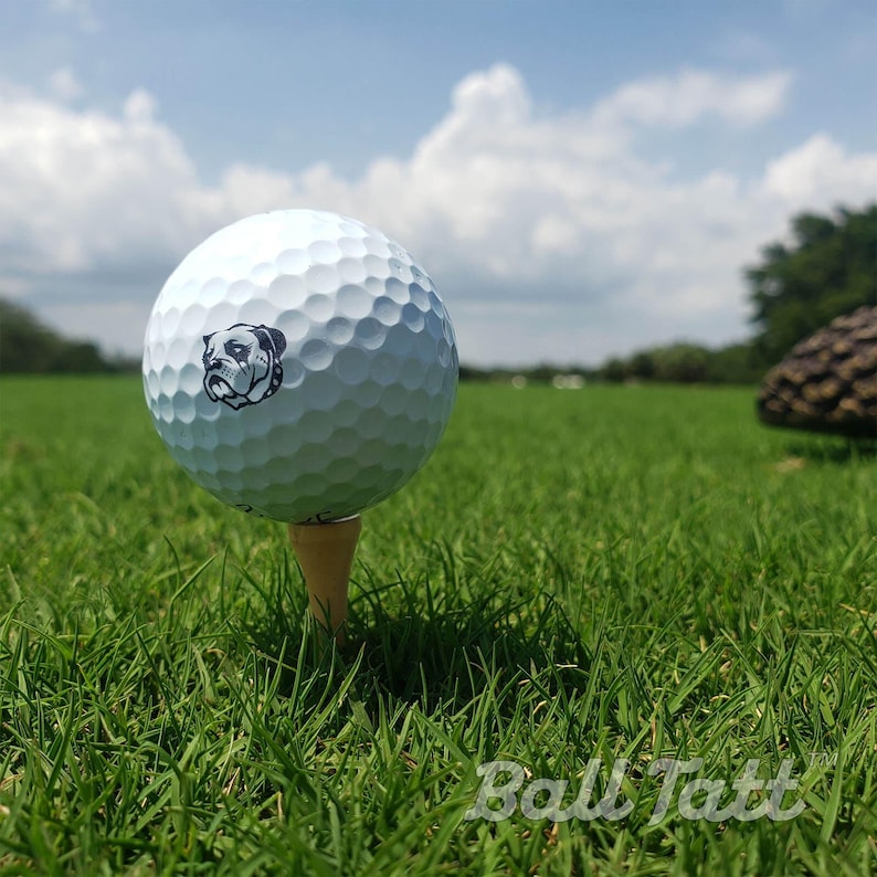 Ball Tatt - Bulldog Golf Ball Stamp, Golf Ball Stamper, Self-Inking Golf Ball Marker Stamp, Waterproof, Golfer Gift for Men & Women image 2