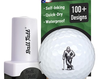 Ball Tatt - Sasquatch Golf Ball Stamp, Golf Ball Stamper, Self-Inking Golf Ball Marker Stamp, Waterproof, Golfer Gift for Men & Women
