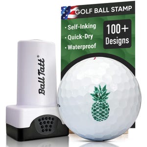 Ball Tatt - Pineapple Golf Ball Stamp, Golf Ball Stamper, Self-Inking Golf Ball Marker Stamp, Waterproof, Golfer Gift for Men & Women
