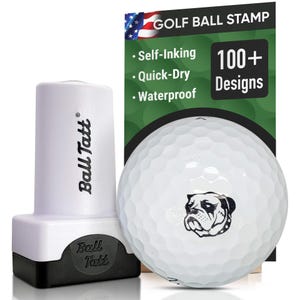 Ball Tatt - Bulldog Golf Ball Stamp, Golf Ball Stamper, Self-Inking Golf Ball Marker Stamp, Waterproof, Golfer Gift for Men & Women image 1