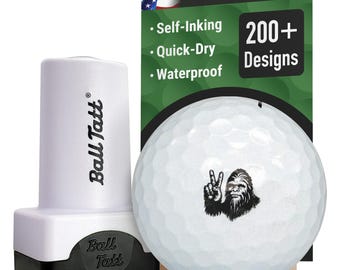 Ball Tatt – Sasquatch Peace Golf Ball Stamp, Golf Ball Stamper, Self-Inking Golf Ball Marker Stamp, Waterproof, Golfer Gift for Men & Women