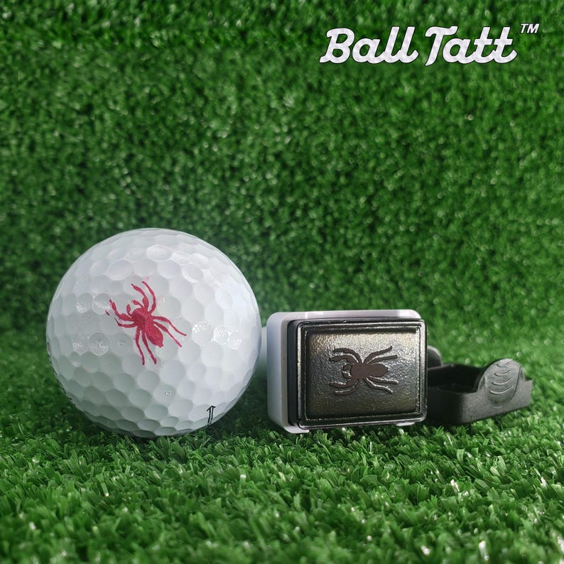 Ball Tatt - Spider Golf Ball Stamp, Golf Ball Stamper, Self-Inking Golf Ball Marker Stamp, Waterproof, Golfer Gift for Men & Women. imagem 2