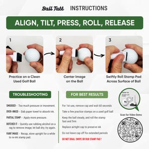 Ball Tatt - Spider Golf Ball Stamp, Golf Ball Stamper, Self-Inking Golf Ball Marker Stamp, Waterproof, Golfer Gift for Men & Women. imagem 6