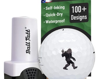 Ball Tatt - Bigfoot Middle Finger Golf Ball Stamp, Golf Ball Stamper, Self-Inking Golf Ball Marker Stamp, Quick-Dry, Waterproof, Ball Marker