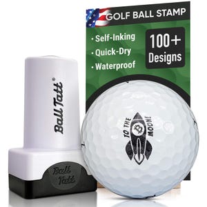 Ball Tatt - Bitcoin Moon Golf Ball Stamp, Golf Ball Stamper, Self-Inking Golf Ball Marker Stamp, Waterproof, Golfer Gift for Men & Women