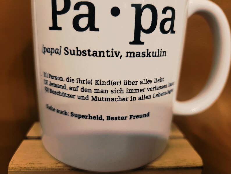 Mug Saying papa Noun the Synonyms Autumn Winter Coffee Tea Coffee