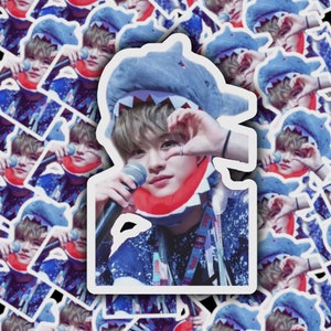 Weiß Hai Hai Skz Aufkleber, Stray Kids Kpop Aufkleber, Weiß Fan Geschenke