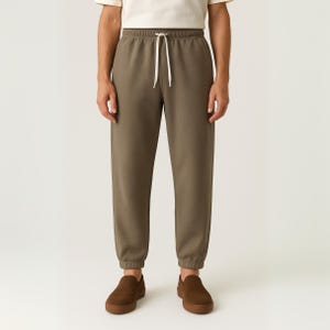 Men&#39;s Brown Cotton Jogger Pants: Baggy Harem-Style Sweatpants